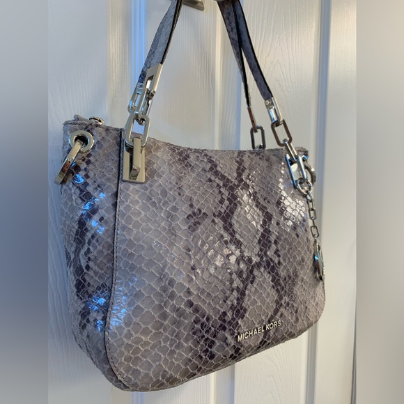 Michael Kors leather snakeskin print handbag - Picture 9 of 11